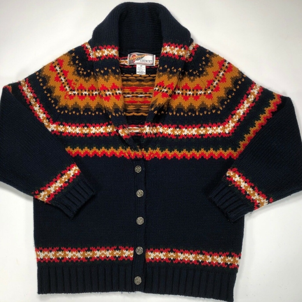 VTG Melbourne Country Stripe Pattern Wool Blend
